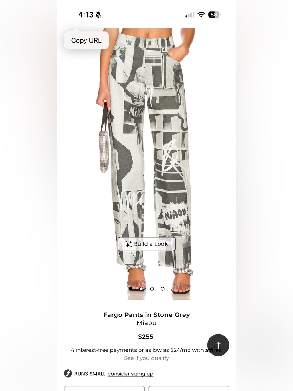 Miaou Fargo Pants in Stone Grey